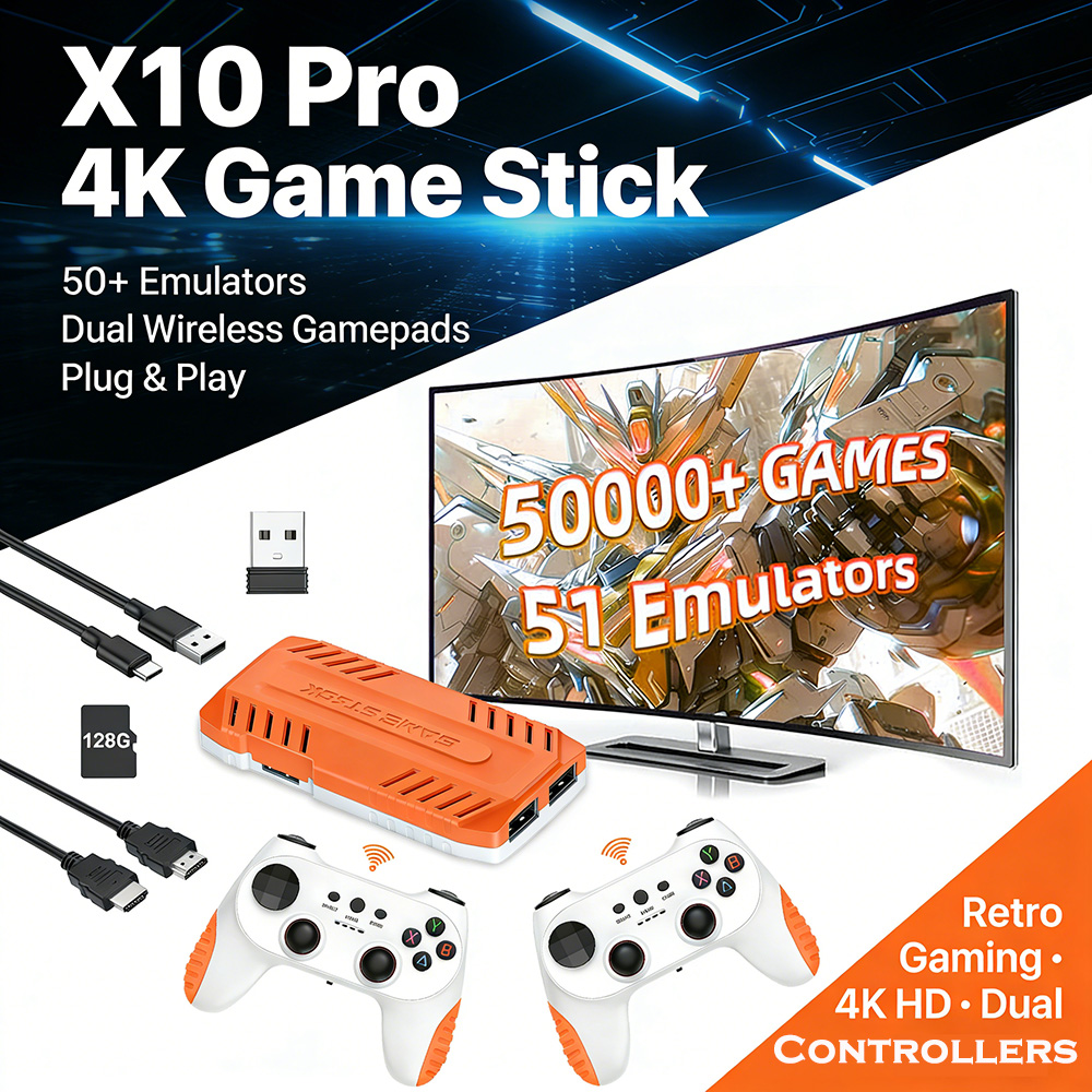 Retro Gaming Stick - GamePulseX10 Pro 4K Game Stick 128G