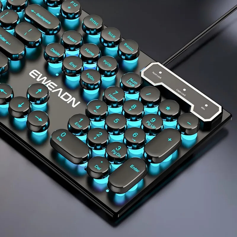 Retro Gaming Laptop - Ensemble clavier et souris rétro-punk à