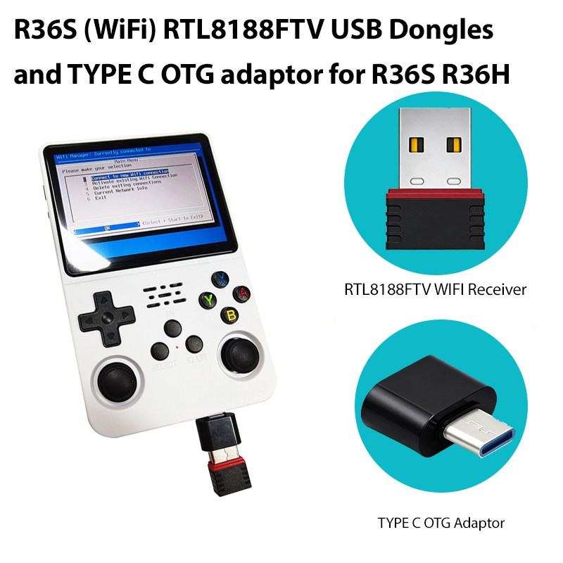 Retro Gaming Handheld 2026 - 2026 R36S (WiFi) Dongles USB RTL8188FTV