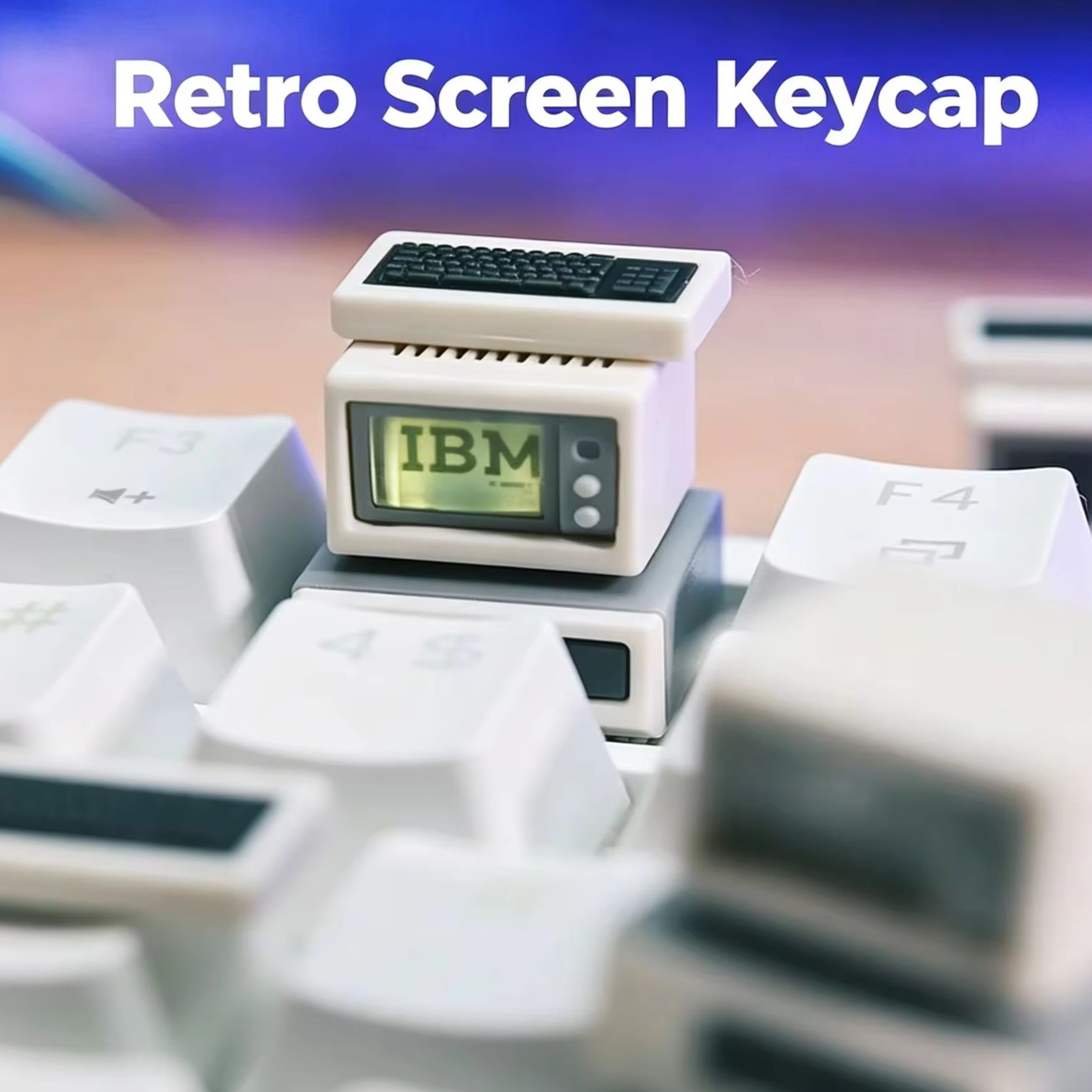 Retro Gaming Fun - Capuchon de touche d'ordinateur rétro rétroéclairé,
