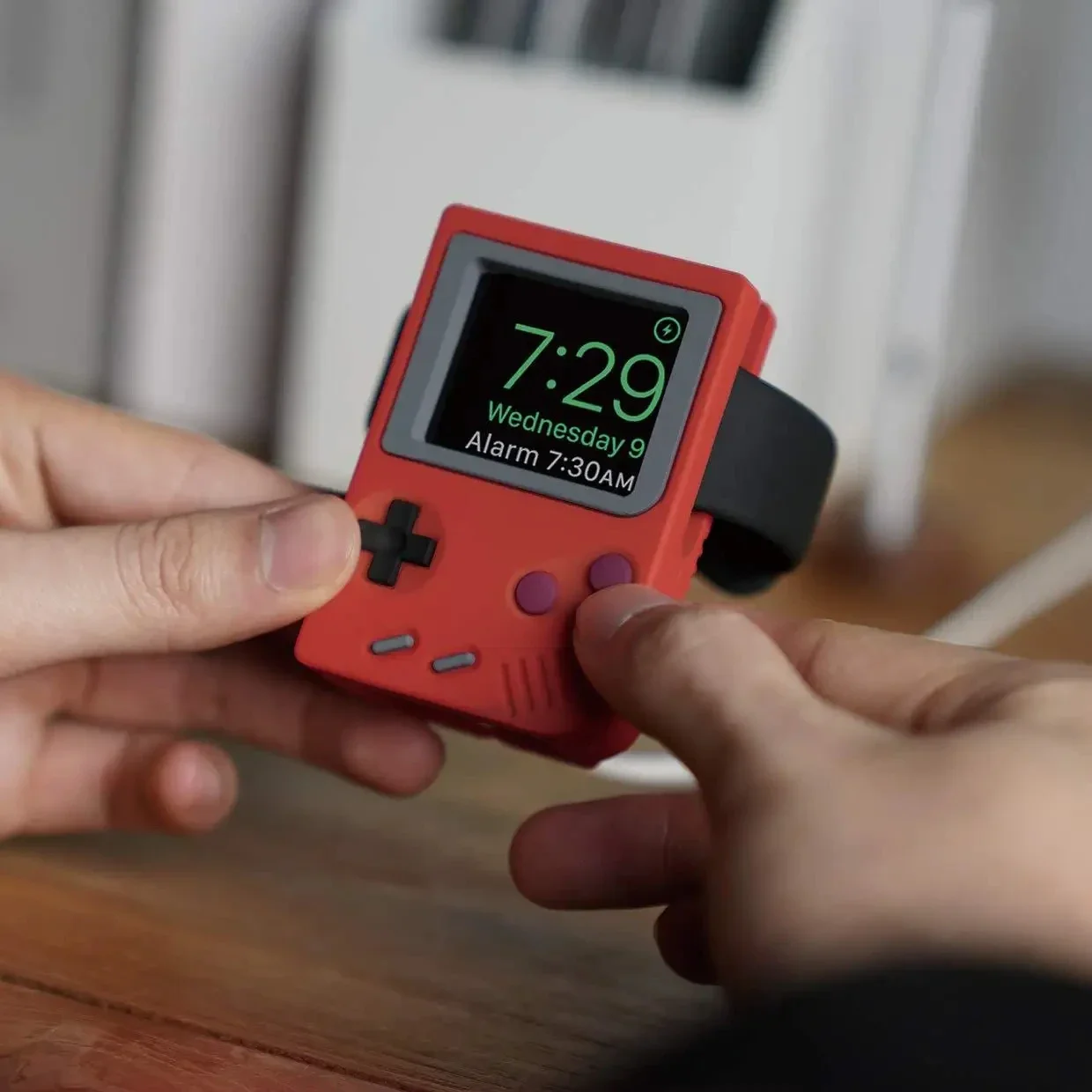 Retro Gaming Fun - Support en silicone pour chargeur Apple