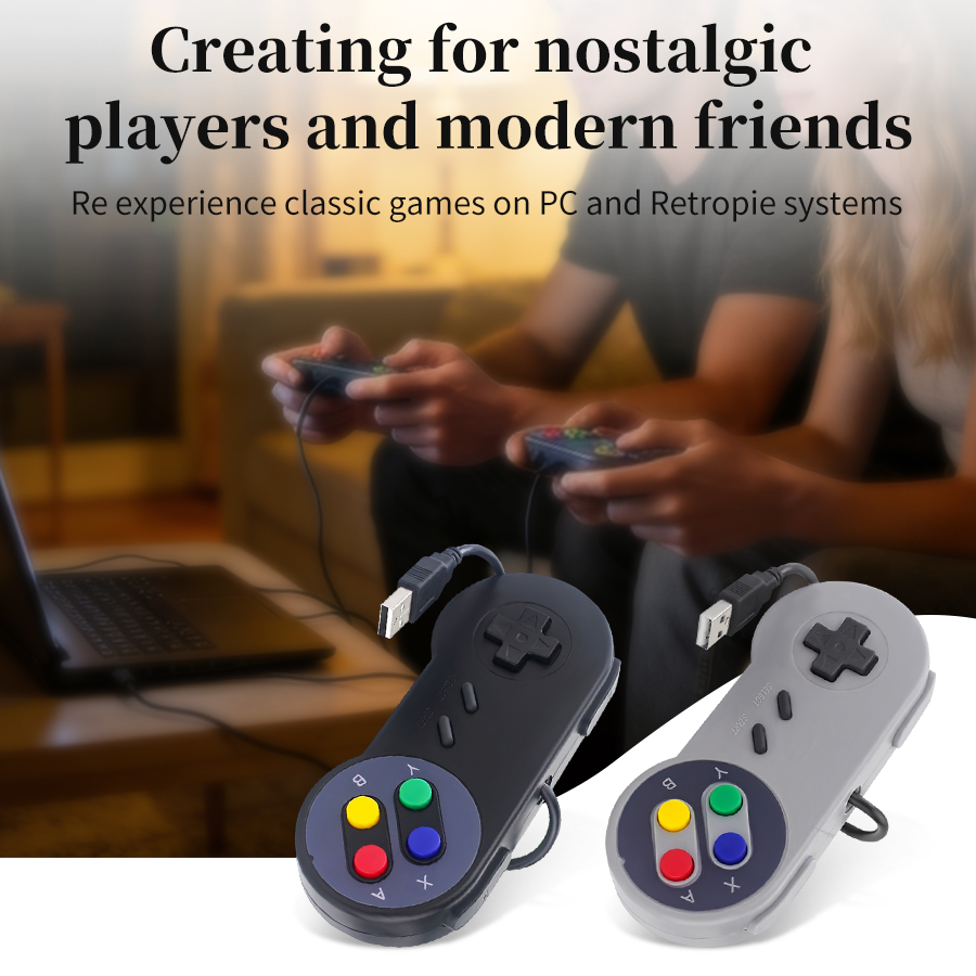 Retro Gaming Windows - Manette de jeu rétro USB pour