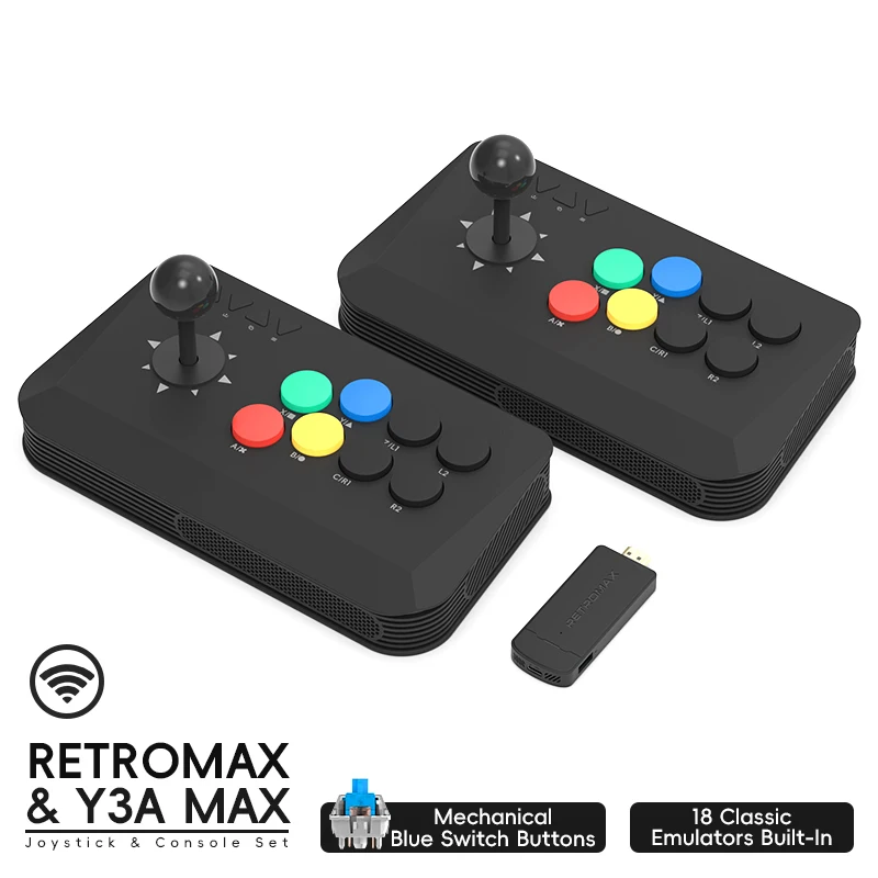 Retro Gaming Stick - Joystick de combat sans fil Y3A